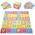 KEKE-Puzzle Tapis Tapis de sol épais pour l’éveil de bébé Jouet d’Éducation précoce 26 Alphabet et 10 Chiffres 16*16cm par pièce -0