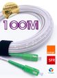 100m - Rallonge/Jarretiere Fibre Optique - SC APC vers SC APC - Garantie 10 AnsCâble Fibre Optique Orange SFR Bouygues --0