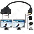 TD® Prise HDMI 1 mâle vers Double HDMI 2 femelle - adaptateur de câble et répartiteur - convertisseur tv - Accessoire image et son-0