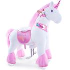 PonyCycle - Licorne Rose à monter Grand Modèle avec siège surélevé et frein pour enfants de 4 à 7 ans