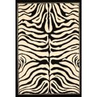 UN AMOUR DE TAPIS tapis entrée 60x110 tissé noir rectangle motif animaux LYN1 ZEBRO