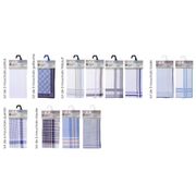 Lot De 12 Mouchoirs En Coton Réutilisables 40x40cm - Carré De Poche Homme, Style Rayures Classique