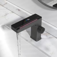 MEJE Robinet de salle de bains à affichage numérique de la température à LED, robinet d'évier de lavabo monotrou en ABS,11024FQ