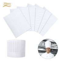 LANMOK 20Pcs Toque Jetable Chapeau à Chef Cuisinier en Papier Toque Blanche Reglable pour Cuisson Cuisine Restaurant Bistrot Bar 
