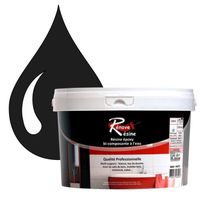Peinture Résine  0.5L - Multisupport RAL 9017 - Noir signalisation - Faïence, Carrelage, Douche, Baignoire - Kit d'application