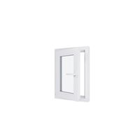 Fenêtre PVC Triple vitrage - Blanc/Blanc - Ouverture à Gauche - Largeur 500 x Hauteur 700 mm