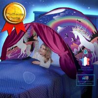 CONFO Dream Tents - Kids Pop Up Tente de Lit ,Tentes de rêve Cadeau de Noël pour enfants + 20 LED étoiles  Chaîne de Lumières