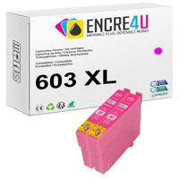 603XL ENCRE4U - Lot de 2 cartouches MAGENTA compatibles avec EPSON 603 XL - Dispo aussi à l'unité ou par lot Noir Cyan Magenta Jaune