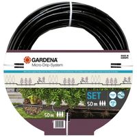 Kit d'initiation - GARDENA - 50 m de tuyau à goutteurs incorporés et bouchon fin de ligne