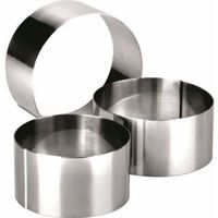 IBILI - Cercle - anneau de service rond en acier inoxydable - 10 x 4,5 cm