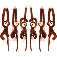 Mxzzand Long bras singe peluche 6 pièces - adorable monkey decor - 55cm