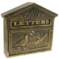 Boîte aux lettres rétro antique vintage fonte coloré oxyde pour mur - BZ08100