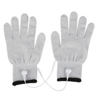 SALALIS Gants d'électrodes 1 paire de gants de Massage à électrodes conductrices Tens Machine, fils de plomb hygiene appareil