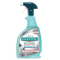  Sanytol Professionnel Nettoyant désinfectant sanitaires sans javel 750 ml Double fonction désinfecte et détartre