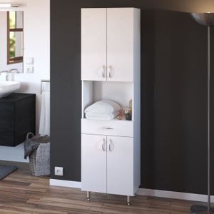 COLONNE - ARMOIRE SDB ARMANDO Armoire de salle de bain L 50 cm - Blanc Mat