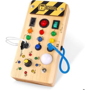Busy Board Montessori Bois, Planche Activité Sensorielle Tableau Occupée Conception Suspendue