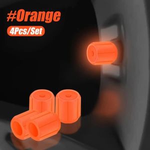 PIÈCE DÉTACHÉE DE PNEU Orange - Bouchons de Valve de pneu de voiture fluo