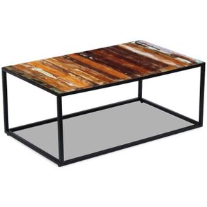 TABLE BASSE Table basse en bois de récupération massif - MEE -
