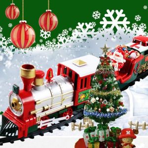 Locomotive /Électrique Train Mod/èle pour Enfants Jouet de Train T/él/écommande avec Piste Fum/ée Authentiques Lumi/ères Et Son Jouet Rechargeable pour Les Jeunes Filles Style de Bus