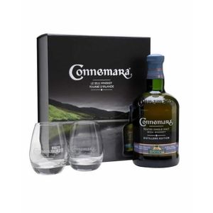WHISKY BOURBON SCOTCH CONNEMARA Distiller's Edition + 2 verres