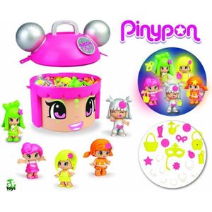 FIGURINE - PERSONNAGE Pinypon - FAMOSA - Mix & Max Neon Party - Coffret édition limitée avec 5 figurines fluo
