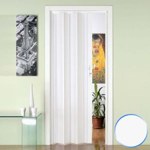 PORTE COULISSANTE Porte pliante accordèon en pvc blanc 88,5x214cm mod. Luciana