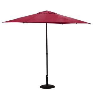 PARASOL Parasol rond Soya - Hespéride - Rouge - Inclinable