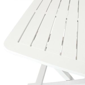Ensemble table et chaise de jardin KIMISS Ensemble de bistro pliable 3 pcs Plastique Blanc-LEF2