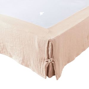 blanc Cache-sommier 1 personne en coton égyptien 400 fils pour 90cm x 190cm 