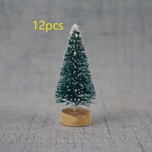 Cuisine Maison Petit Sapin De Noel Bleu Decoration Blanc Or Argente Mini Arbre Mini Sapin De Noel En Sisal 12 Pieces Sapins