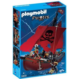 PLAYMOBIL - Les Pirates - Chaloupe des pirates avec moteur submersible -  202 pièces - 701.9 g