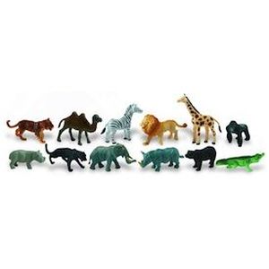FIGURINE - PERSONNAGE Figurines animaux de la savane SAFARI - Tube en pl