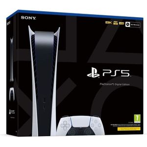 CONSOLE PLAYSTATION 5 Console Sony PS5 Digital Edition Playstation 5 - 825GB - Sony - Blanc - Console salon