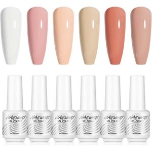 VERNIS A ONGLES Vernis Semi Permanent 6PCS Rose Vernis a Ongle Nud