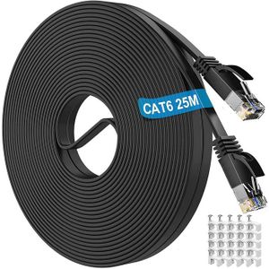 CSL- Cable Ethernet 0,25m, Cat 7 Cable RJ45 Haut Débit 10Gbps 600MHz, cable  réseau cat 7 LAN Gigabit 0,25 m mètre S FTP,[S292] - Cdiscount Informatique