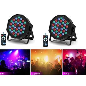 PROJECTEUR LASER NOËL 2PCS Projecteurs LED RVB DMX Phare par lampes intégrée avec et Lampes avec de scène avec télécommande pour DJ Disco Bars,Concerts