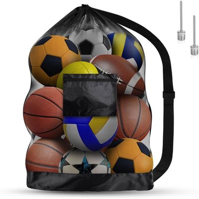 Filet Sport Nylon Avec Pompe Lot De 2 Filets Portables Pour Ballons - Basket, Football, Rugby