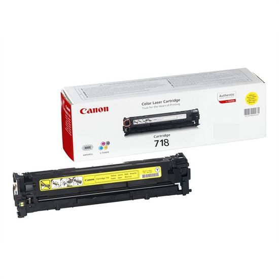 Cartouche de toner CANON 718Y Jaune pour Imprimante Laser LBP7200Cdn - Rendement jusqu'à 2900 pages
