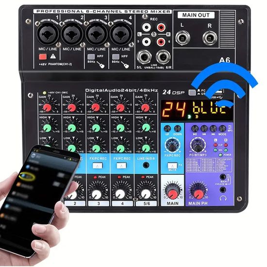 SABUIDDS Kit De Microphone Pour Podcast, Mixeur Audio Avec