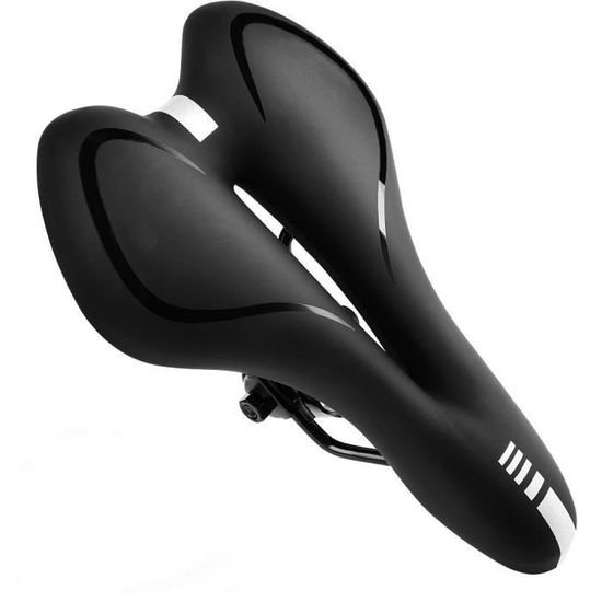 Selle Vélo Confortable – Gel Haute Densité, Cuir PU, Creux, Triple Décompression – Imperméable, Avec Housse Et Clé
