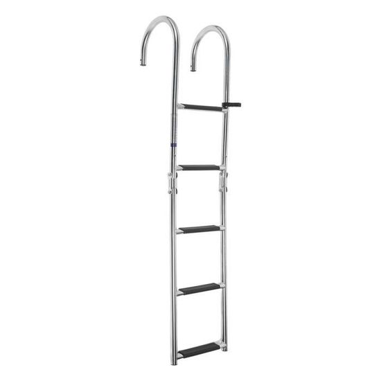 échelle Pliable Marine Échelle Bateau 4 Marches Liwogi - Inox Pliable Pour Pont, Piscine Et Natation échelle Yacht 4 Marches