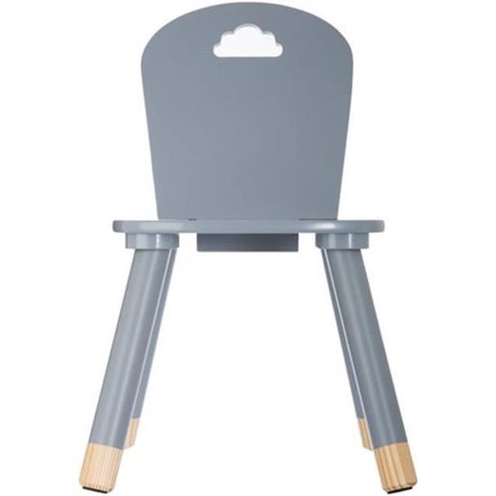 Chaise pour enfant en bois - ATMOSPHERA - Douceur gris - Style Junior - Matière Bois - Couleur Gris