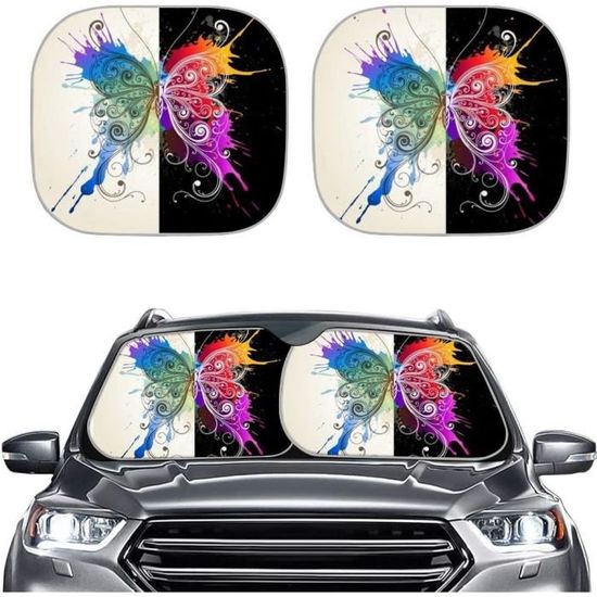 Bande Pare-soleil Pour Pare-brise Voiture - Noire Brillante, 12" X 1400 Mm (environ) - Décorative