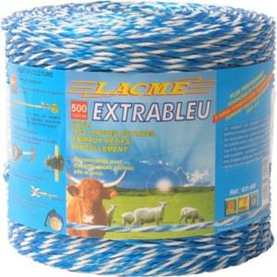Fil électrique Pour Clôture Bétail - 500 M - Haute Conductivité, Acier Inoxydable - Chevaux, Vaches, Moutons