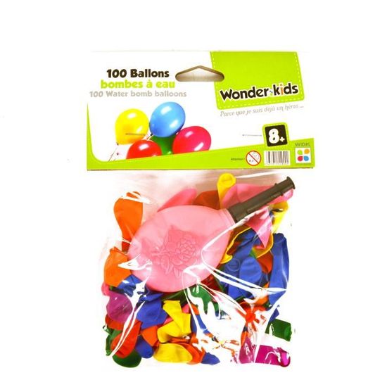 100 Ballons Bombe à Eau Néon – Lot De 5 Packs De 20 – Jeu Extérieur Été Pour Enfants Et Adultes