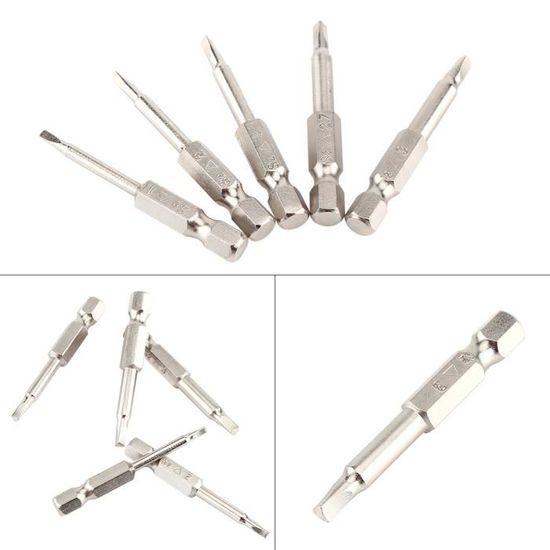Lot De 10 Embouts De Tournevis Triangulaires – Tige Hexagonale 65 Mm, Acier Allié