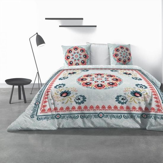Housse De Couette 220x240 Cm + 2 Taies – Coton Doux – Pour Lit Double – Fermeture éclair