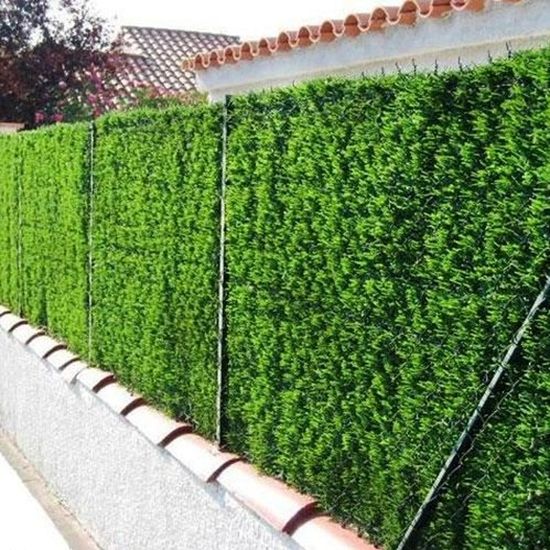 Haie artificielle brise vue en rouleau 1,5x3 m - Cdiscount Jardin
