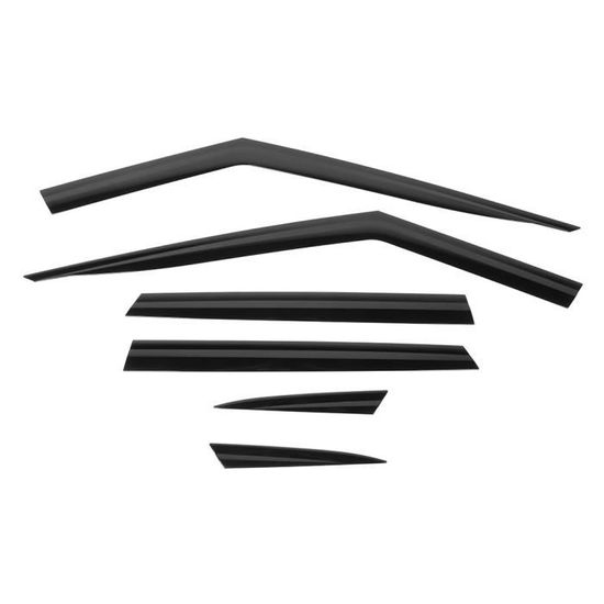 Déflecteurs D'Air Noirs - Protection Pluie - Visières Fenêtre Compatible Fiat 500 2010-2023 - 3 Portes