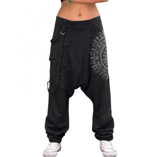 Pantalon Jogging Femme - sarouel ample pour hommes et noir